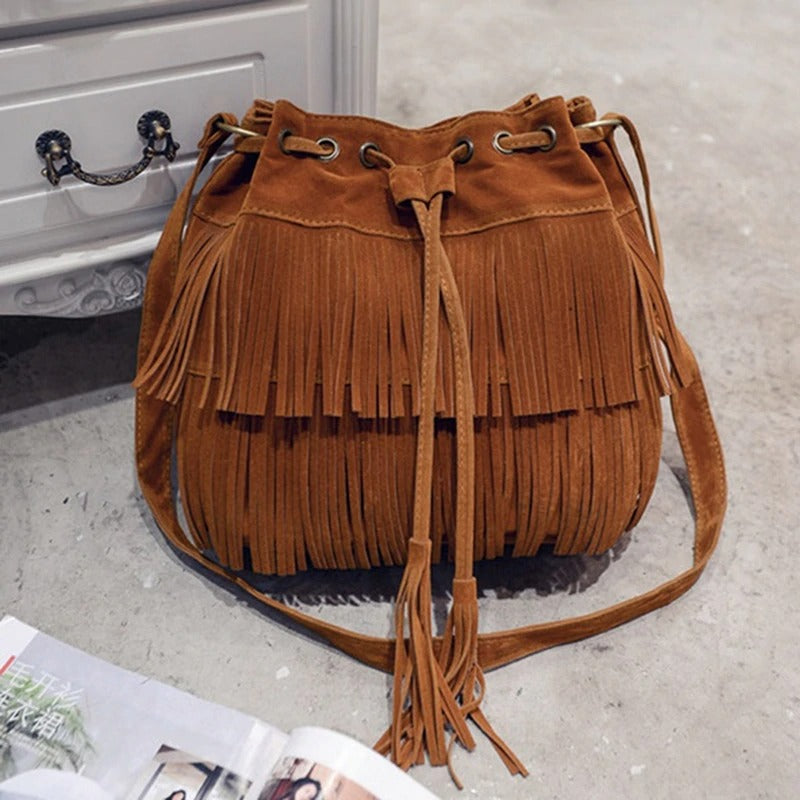 woven bucket bag